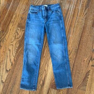 Madewell Stovepipe Straight Jeans in Classic Blue (Size 26)